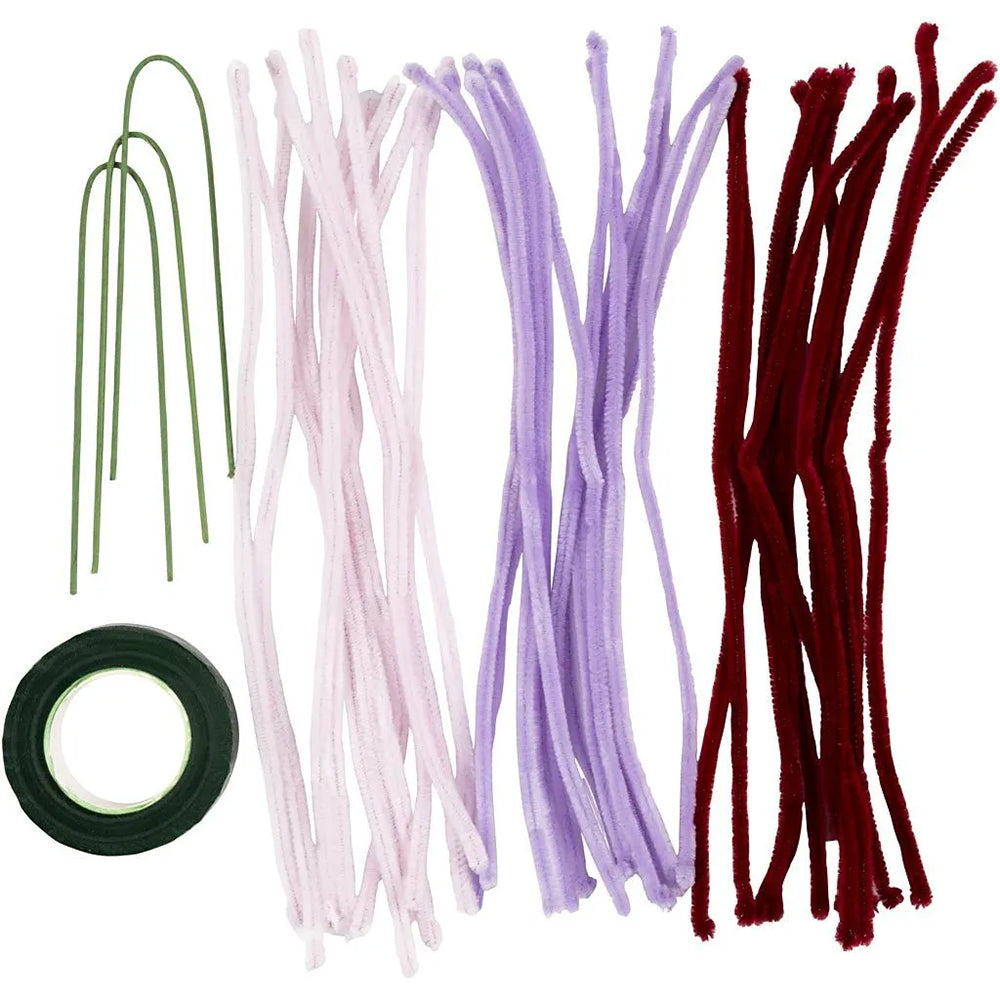 Spider Lillies | Pipecleaner Flower Mini Craft Kit | Makes 3 | Crepe Alternative