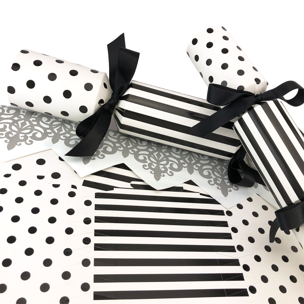 Monochrome Spots & Stripes | Cracker Making Craft Kit | Make & Fill Your Own