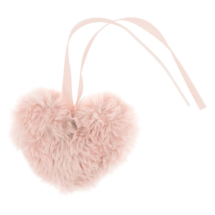 9cm Faux Fur Heart Shaped Pom Pom | Gift Wrap, Home Decor & Crafts