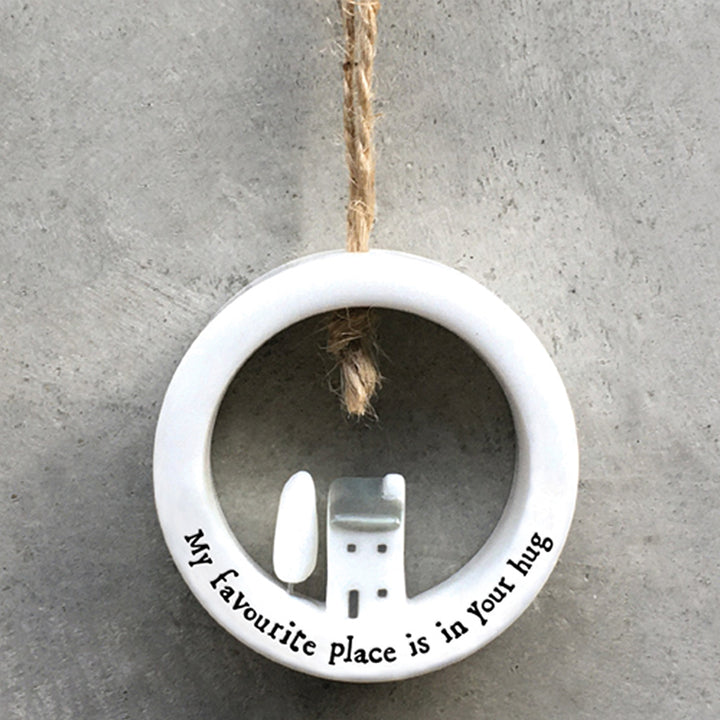 My Favourite Place is in Your Hug | Porcelain Ornament | Cracker Filler Gift
