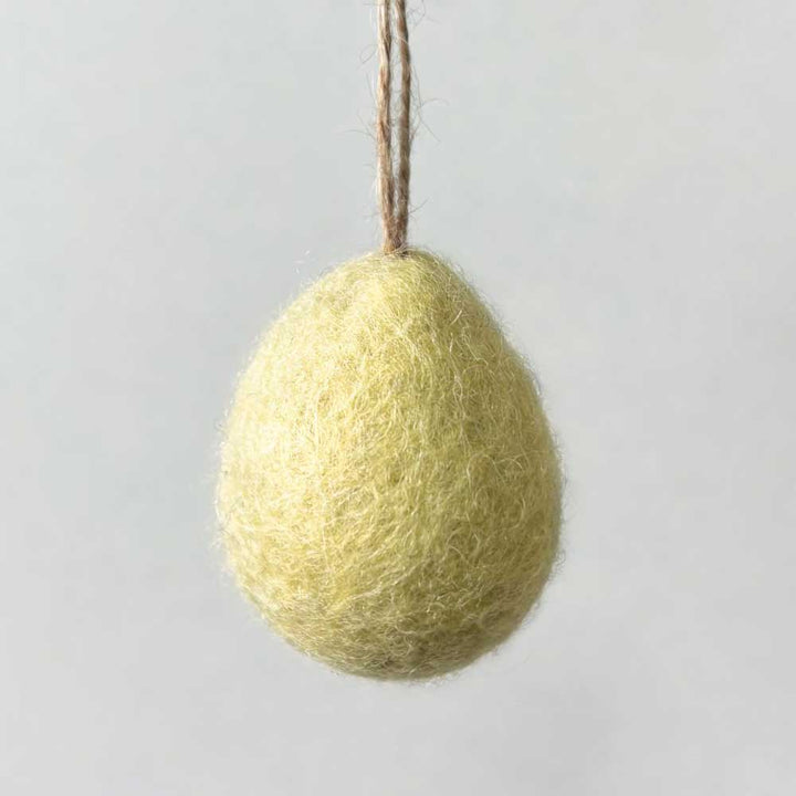 Natural Shades | Plain Hanging Felt Egg | Easter Decoration | 4cm or 6cm Tall