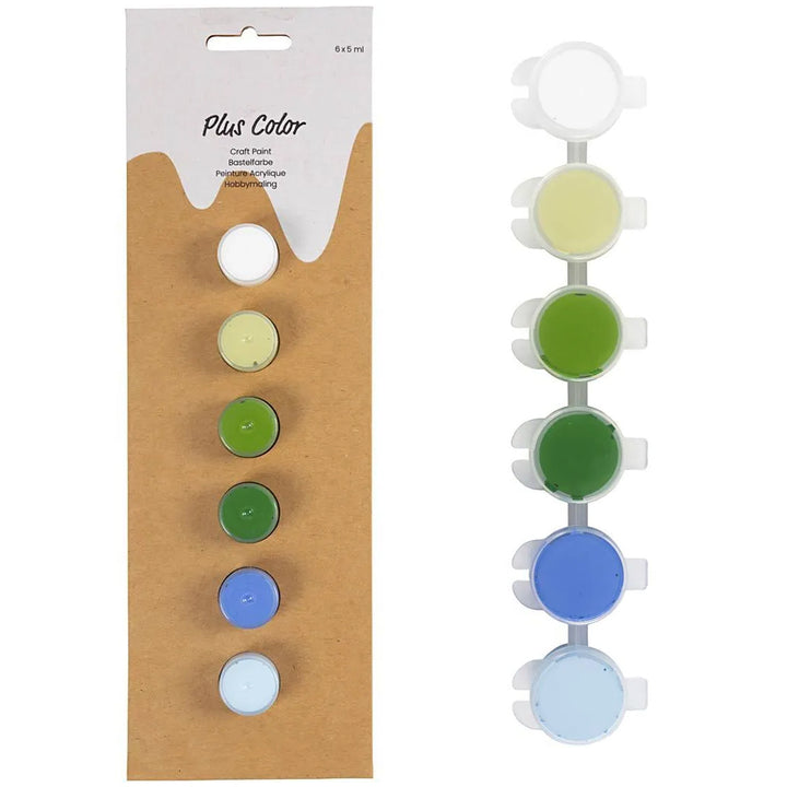 Assorted Palettes | 6 Mini Pots of Acrylic Paint | Water Based & Quick Drying
