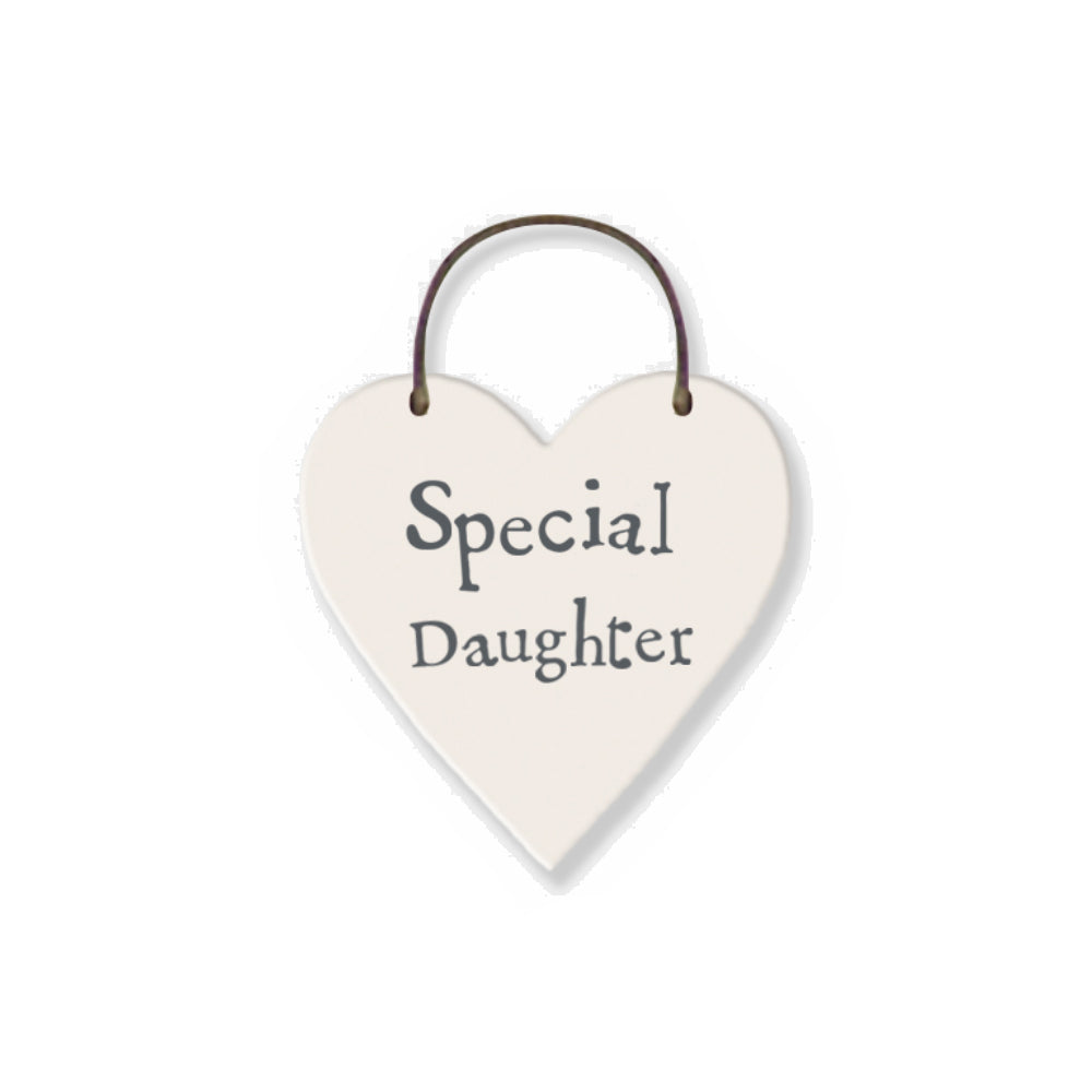 Special Daughter - Mini Wooden Hanging Heart - Cracker Filler Gift