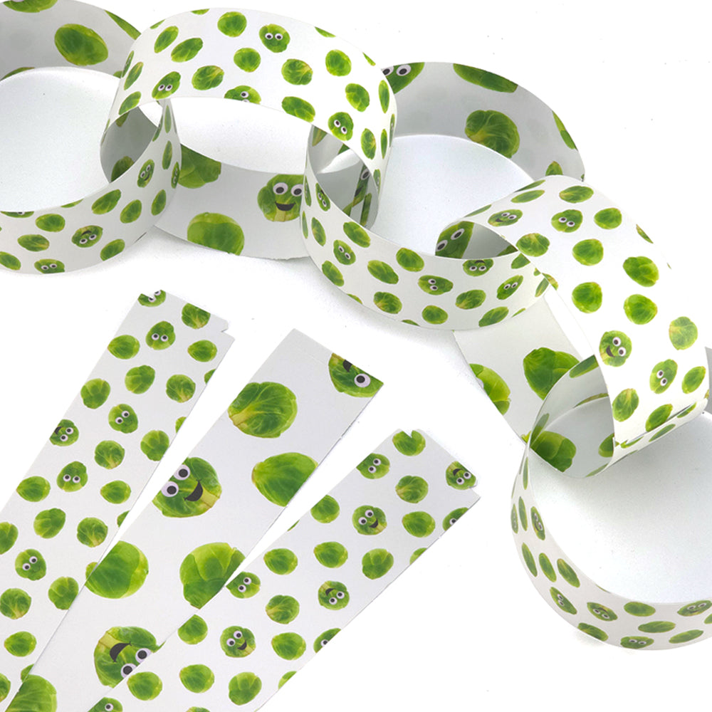 30 Reusable Christmas Paper Chains | Googly Sprouts | No Glue Needed | 2.5m