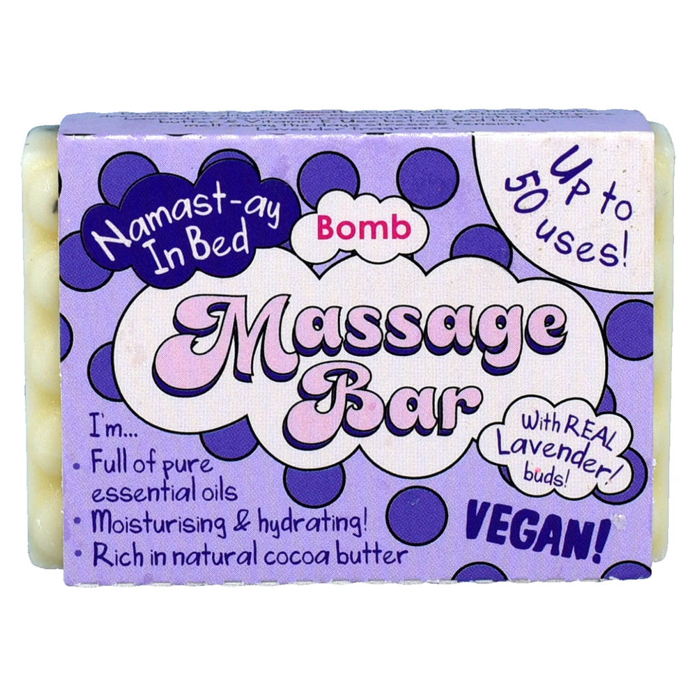 Namast-ay in Bed | 50 Wash Massage Bar | Vegan | Mini Gift | Cracker Filler