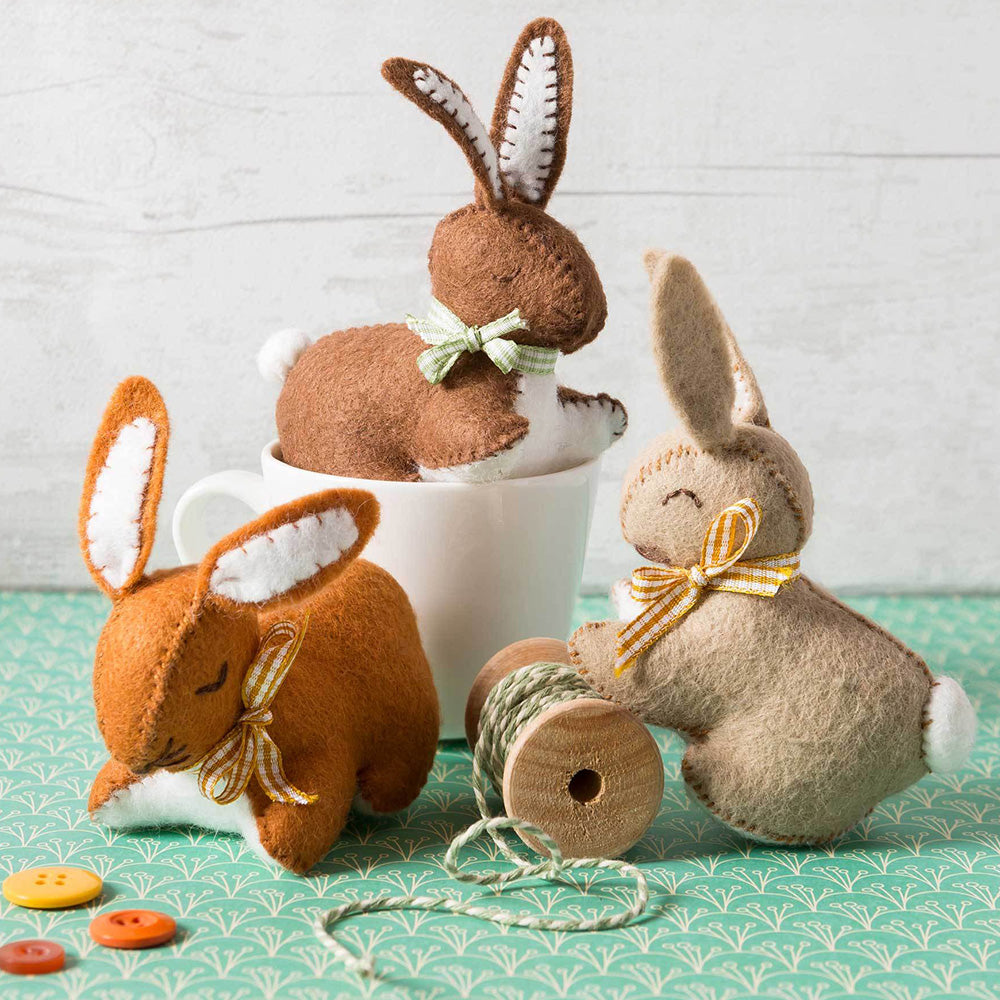 Bunnies| Felt Sewing Kit | Makes 3 | Corinne Lapierre