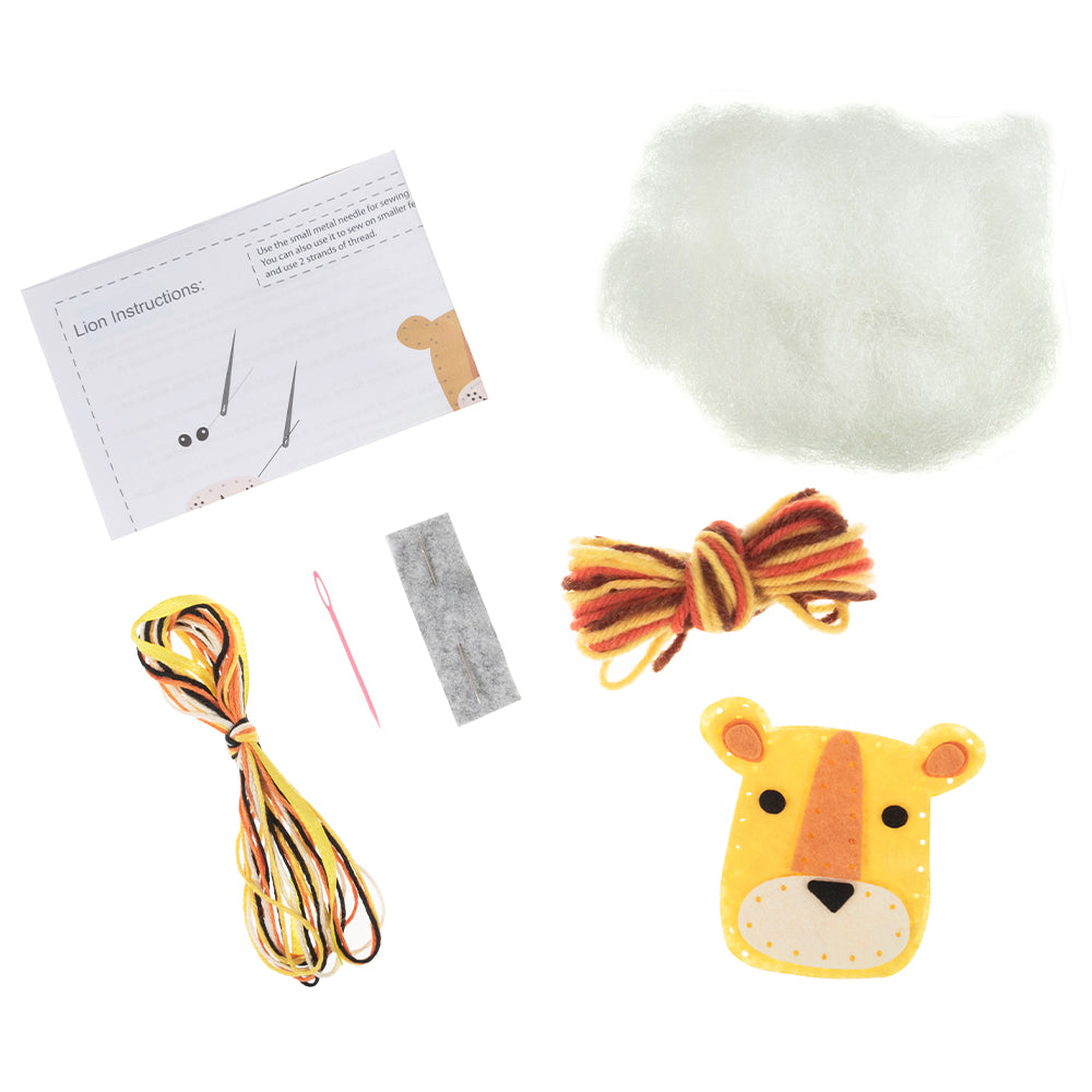 Lion Decoration | Mini Felt Sewing Kit | Complete Craft Kit