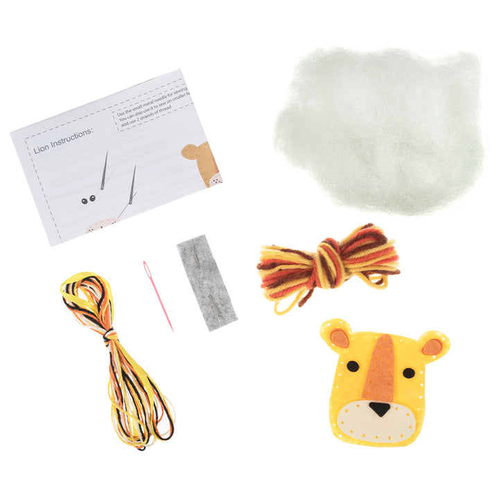 Lion Decoration | Mini Felt Sewing Kit | Complete Craft Kit