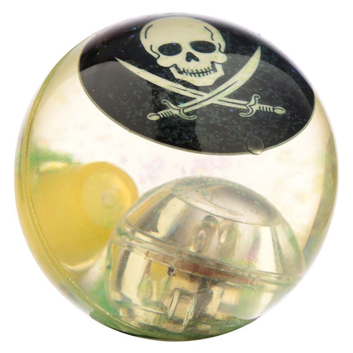 Pirate LED Flashing Rubber Bouncy Ball | 5.5cm | Party Bag Gift | Cracker Filler