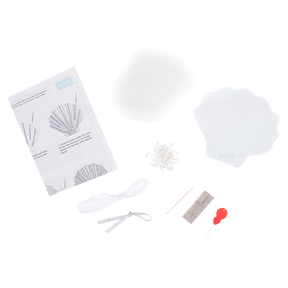 Beaded Shell Decoration | Mini Felt Sewing Kit | Complete Craft Kit