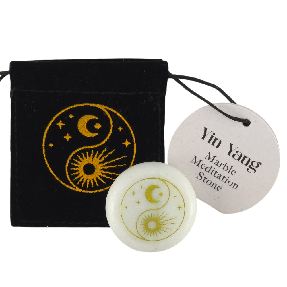 Yin &amp; Yang Meditation Stone in Bag | Cracker Filler | Little Gift