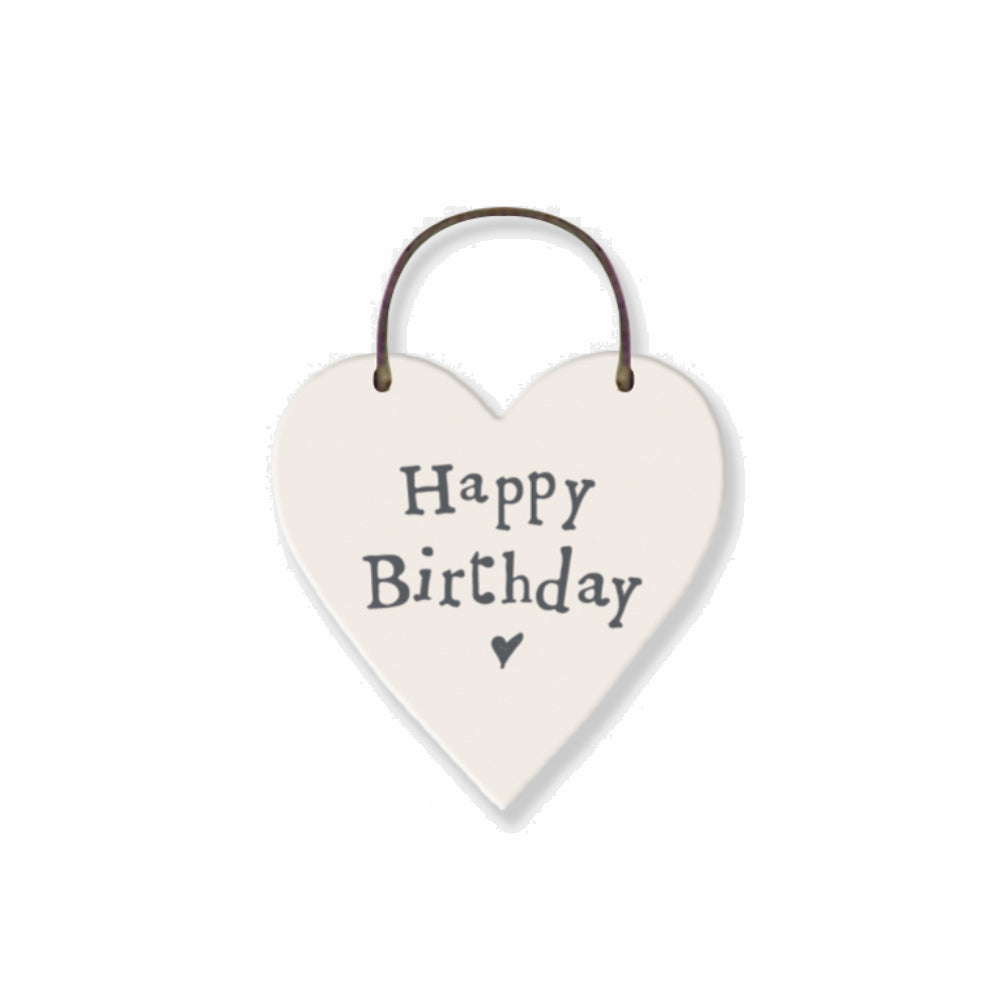 Happy Birthday Mini Wooden Hanging Heart - Cracker Filler Gift