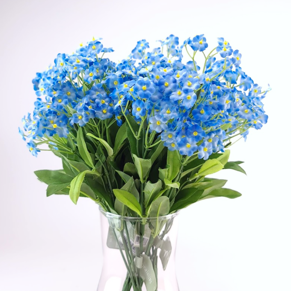 30cm Artificial Blue Forget-Me-Not Sprays for Faux Floristry Crafts