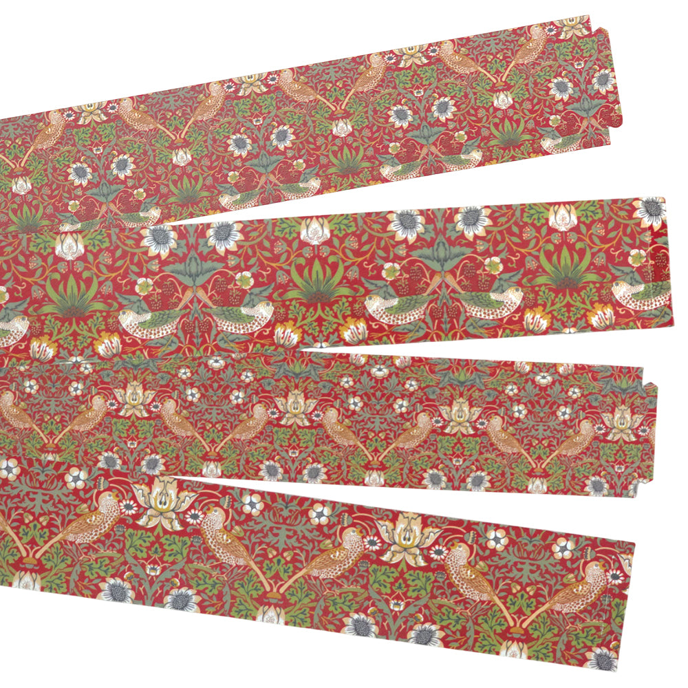 30 Reusable Christmas Paper Chains | Red Strawberry Thief | No Glue | 2.5m