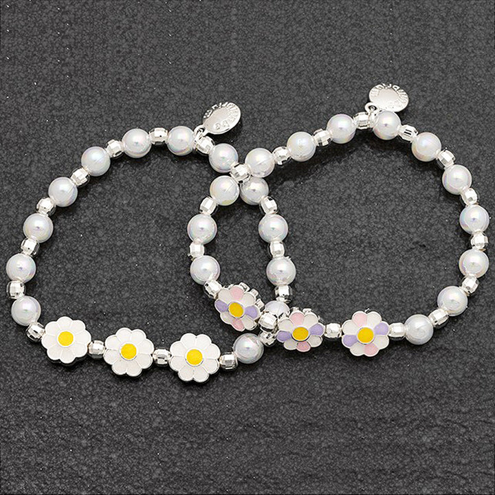 Pretty Pastel Daisy Bracelet for Girls | Boxed Jewellery Gift