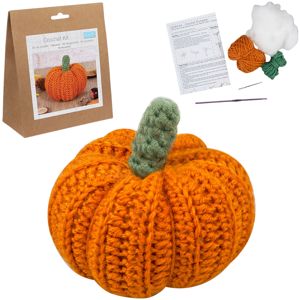 Halloween Pumpkin | Complete Crochet Kit | Makes a 10cm Pumpkin