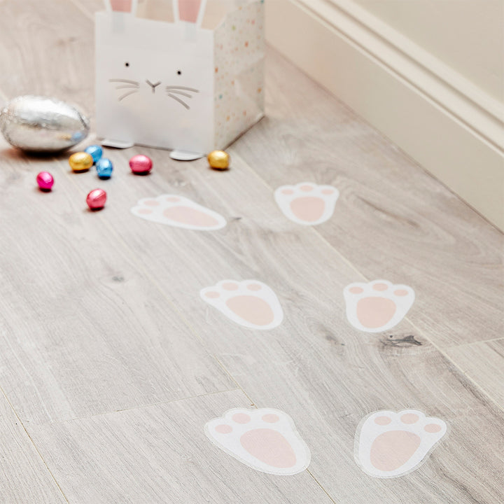 Easter Bunny Footprint Floor Stickers | Egg Hunts &amp; Easter Parties