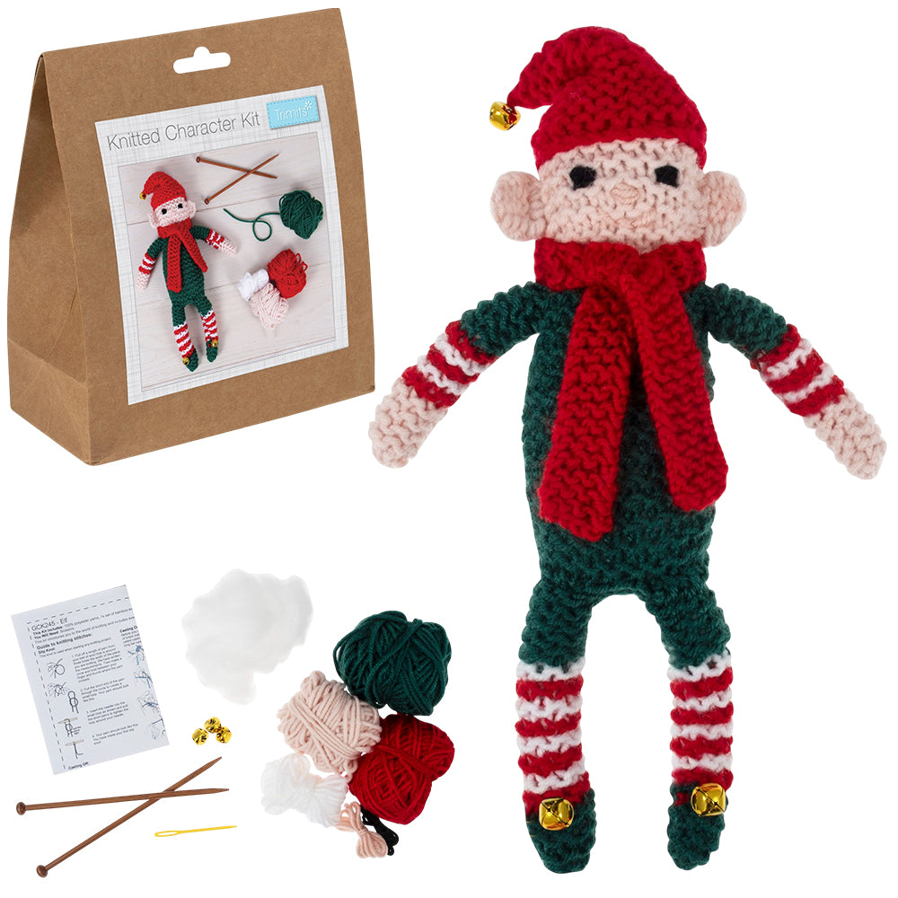 Christmas Elf | Complete Knitting Kit | Makes a 13cm Elf