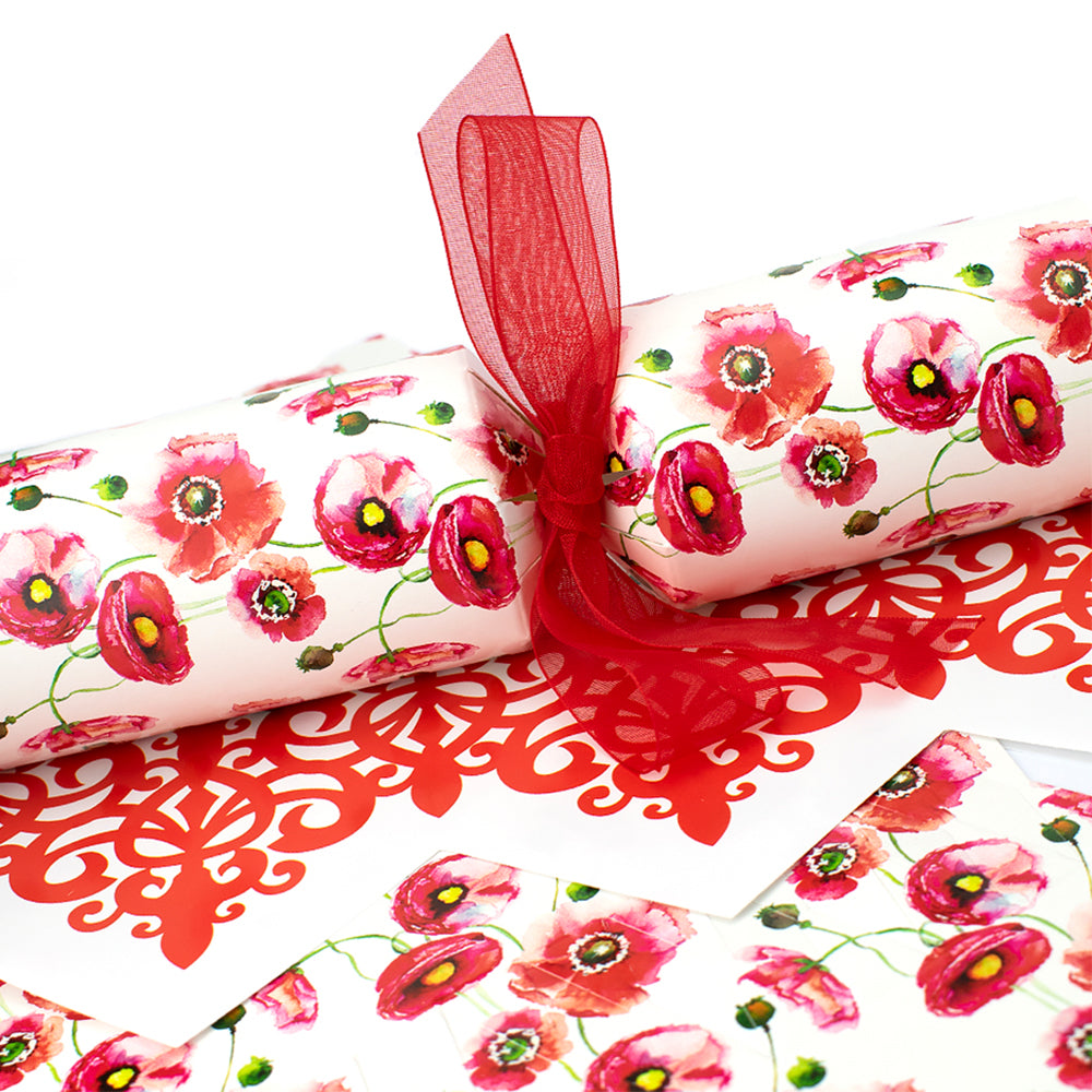 Watercolour Poppy | Cracker Making Craft Kit | Make &amp; Fill Your Own