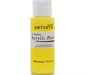 Banana Yellow docrafts Artiste All Purpose Acrylic Craft Paint - 59ml