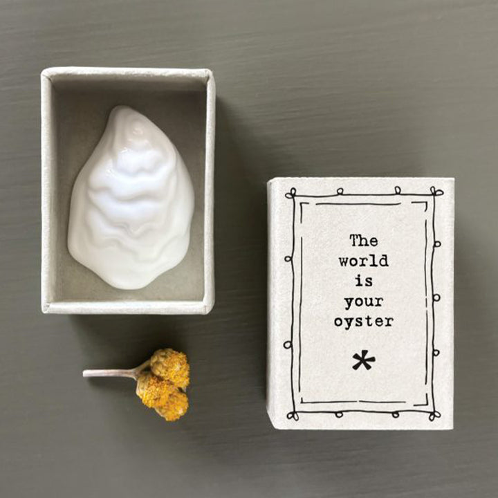 The World Is Your Oyster | Porcelain Oyster Dish | Cracker Filler