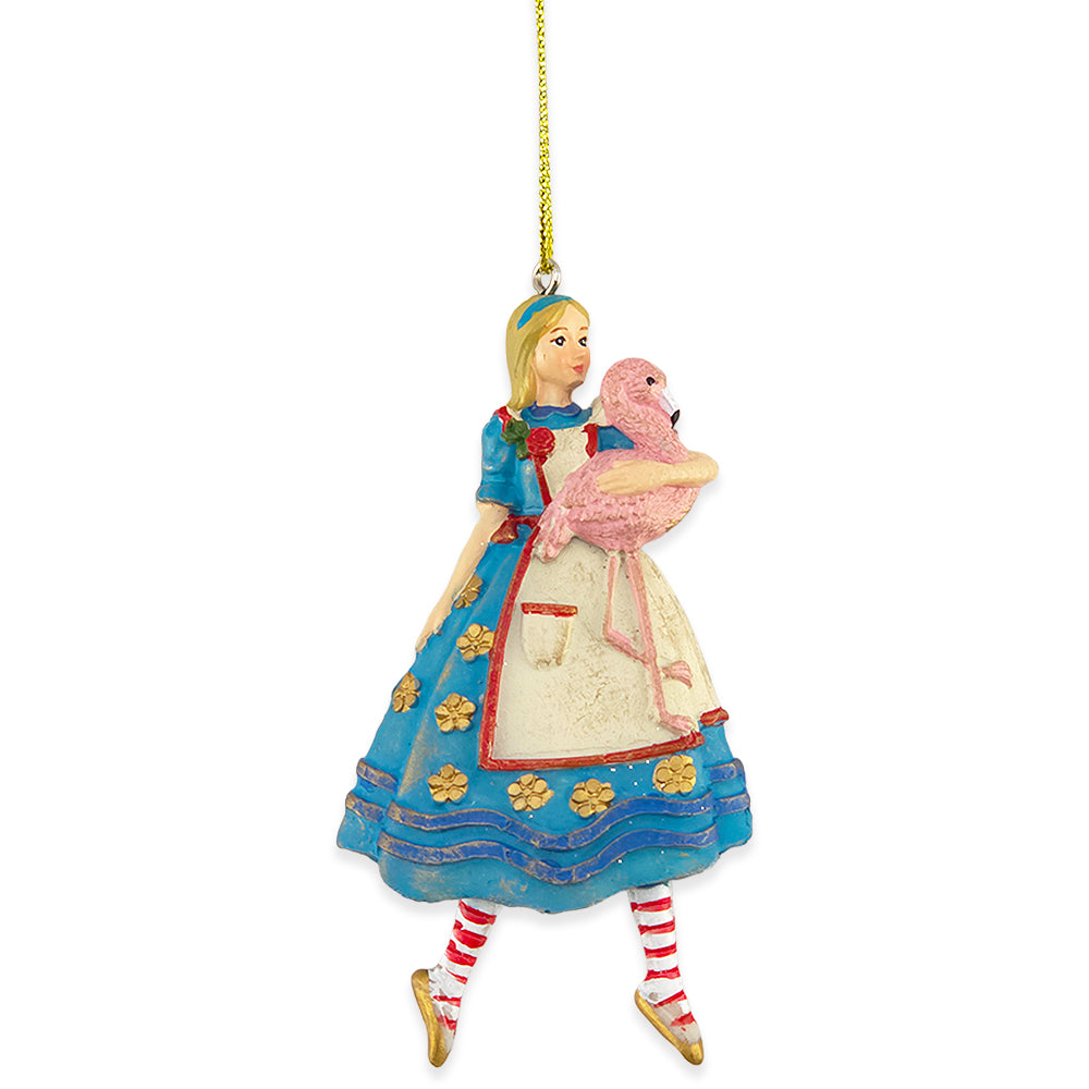 Alice in Wonderland & Flamingo | Christmas Tree Decoration | Gisela Graham