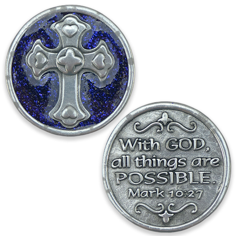 Cross | Enamelled Pocket Token | Little Christian Gift | Cracker Filler