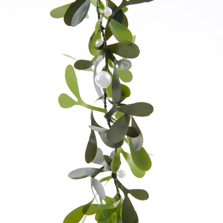 1.5m Artificial Mistletoe Garland with Pearl Beads for Christmas Floristry