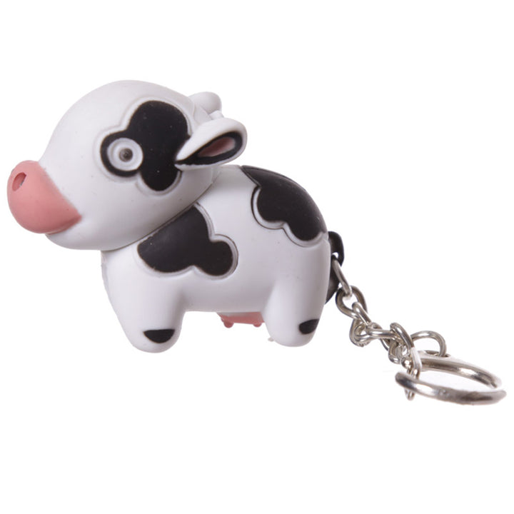 Little Cow Keyring | LED Torch &amp; Mooing Sound | Mini Gift | Cracker Filler