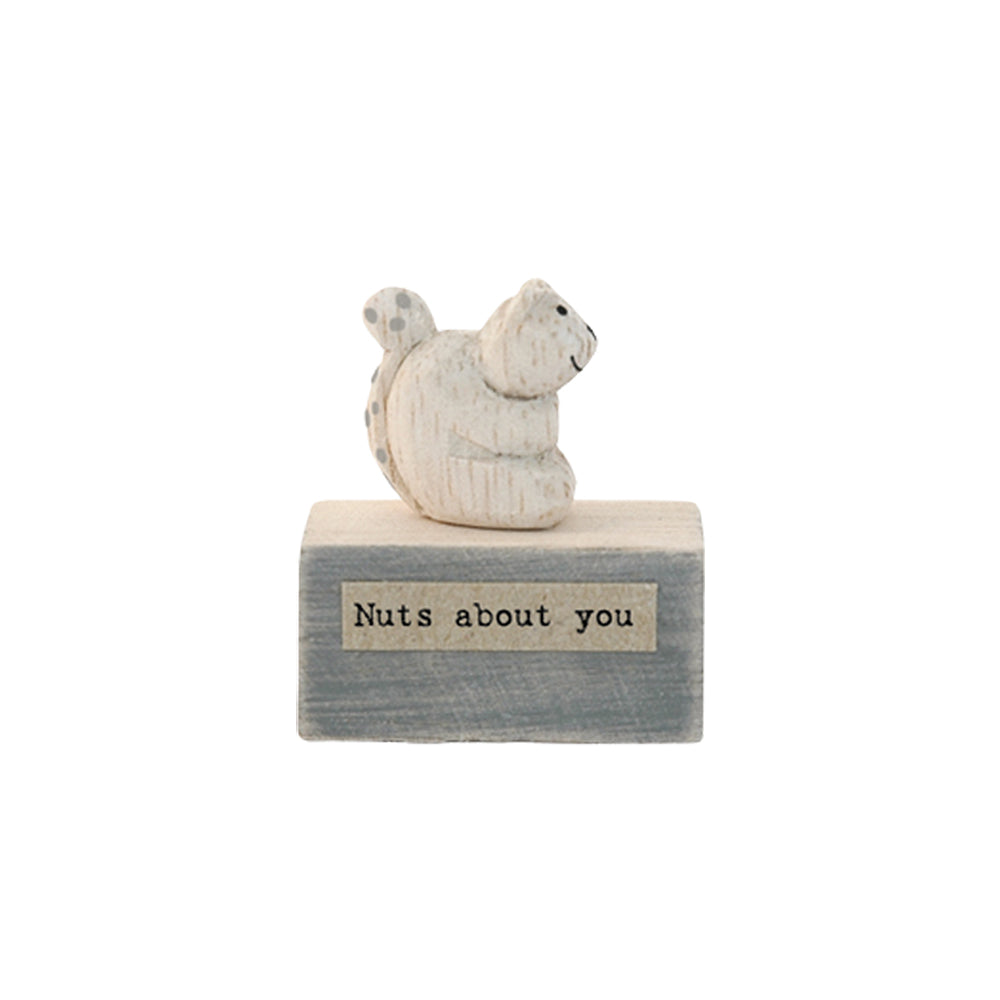 4cm Wooden Squirrel on Stand | Flipping Love You | Cracker Filler Gift