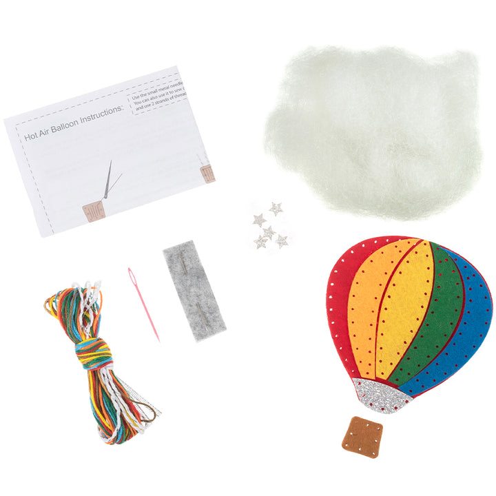 Hot Air Balloon Decoration | Mini Felt Sewing Kit | Complete Craft Kit