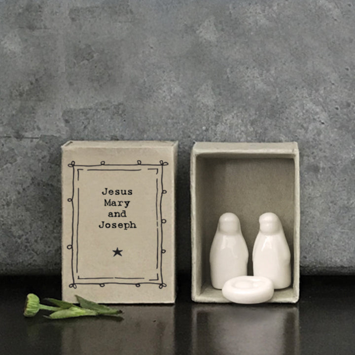 Mini Ceramic Nativity Ornament in a Gift Box | Cracker Filler Gifts