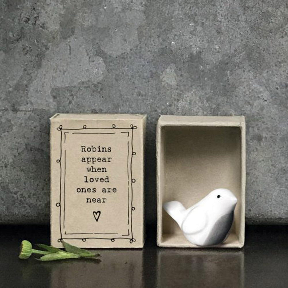 Robins Appear When Loved Ones Are Near | Porcelain Robin | Cracker Filler Gift
