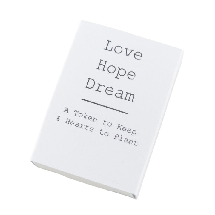 Love Hope Dream | Ceramic Token &amp; Hearts to Plant | Cracker Filler | Little Gift