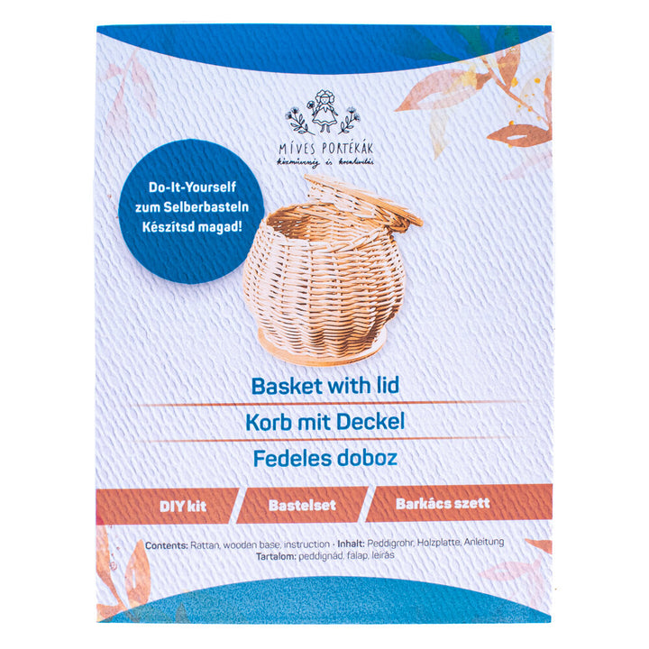 Basket Making Kit with Lid | Rattan Basket Craft Kit