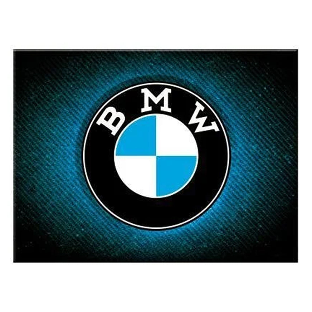 BMW Logo | Retro Magnet | 8x6cm | Mini Gift | Cracker Filler