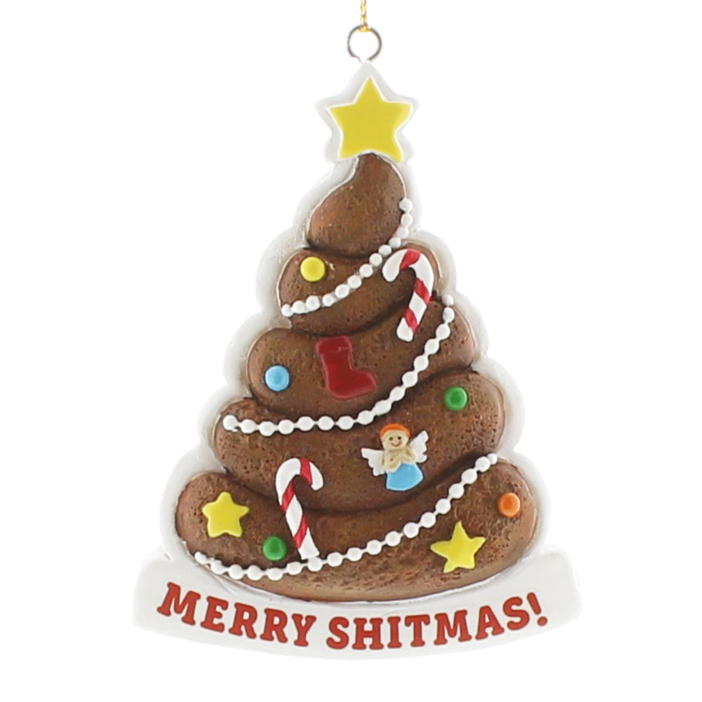 Single 10cm Merry S..tmas Funny Christmas Tree Hanging Ornament