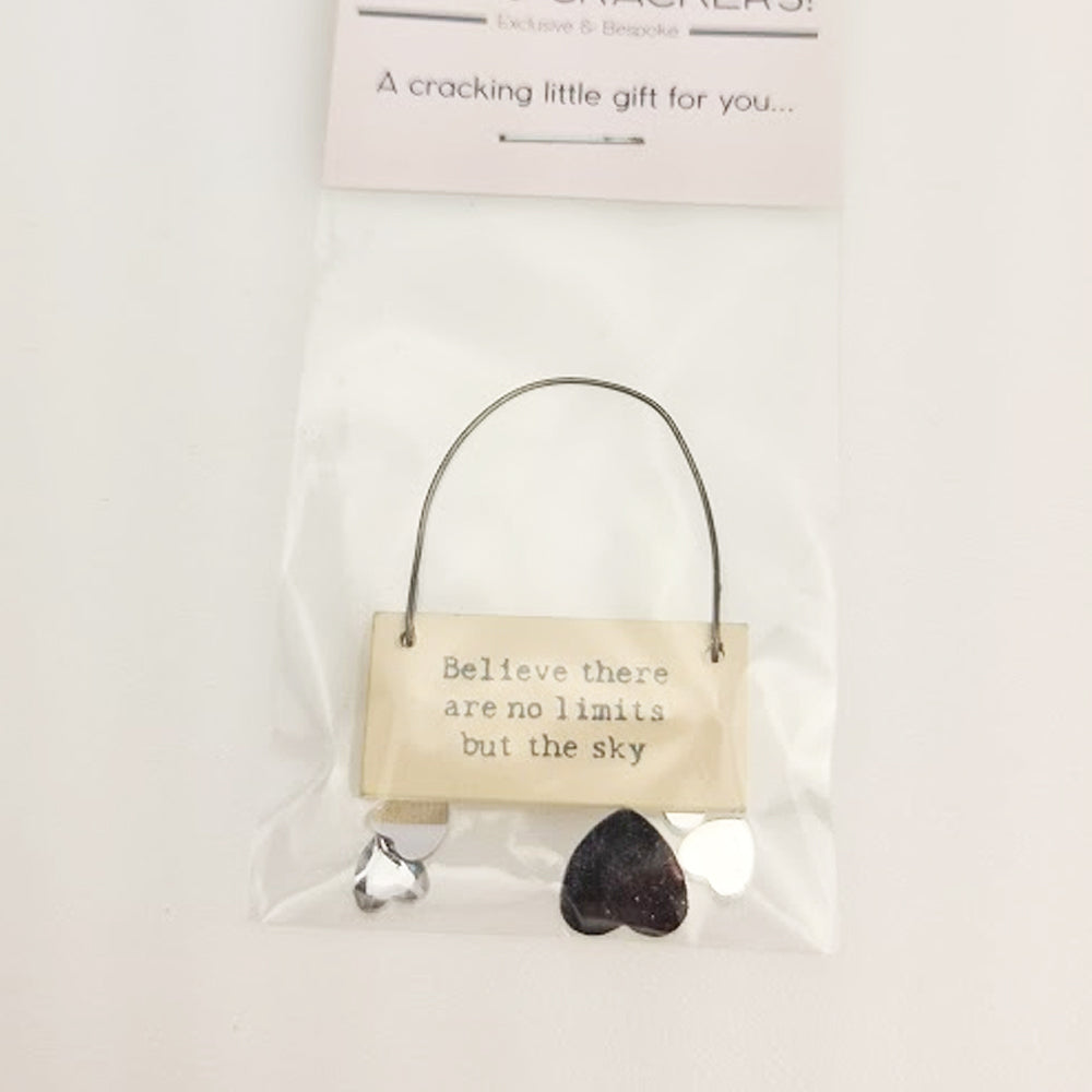 Believe There Are No Limits Mini Hanger & Jewels - Cracker Filler Gift Bag