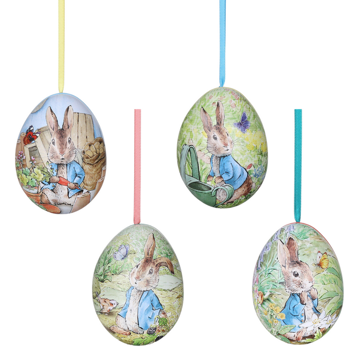 Peter Rabbit Two-Part Hanging Tinware Egg | Fillable Easter Gift