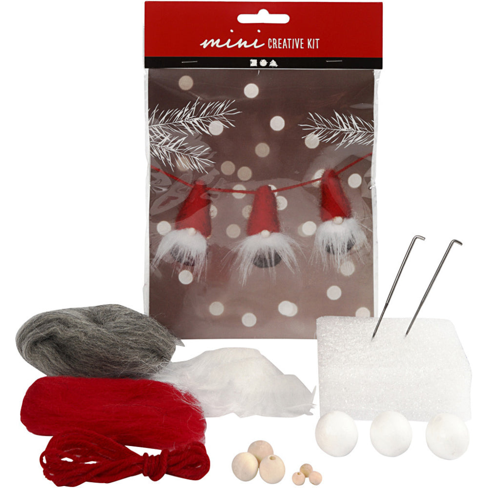 Christmas Nosy Elves On A String Needle Felting Craft Kit | DIY Decoration