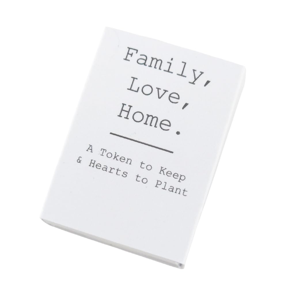 Family, Love, Home | Ceramic Token &amp; Hearts to Plant | Cracker Filler | Little Gift