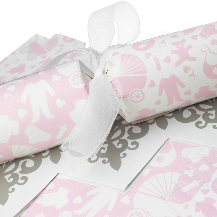 Pink Baby Shower Cracker Making Kits - Make & Fill Your Own