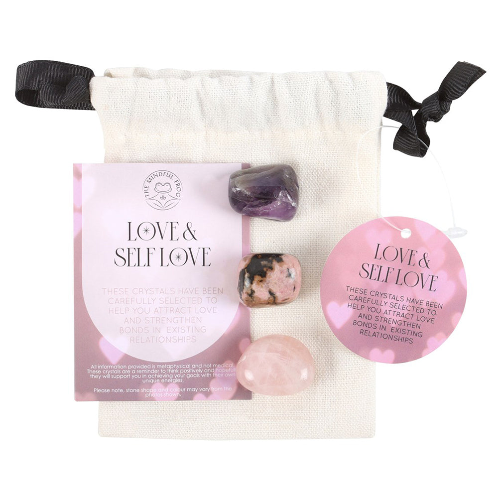 Love & Self Love | Healing Crystal Set & Bag | Mini Gift | Cracker Filler