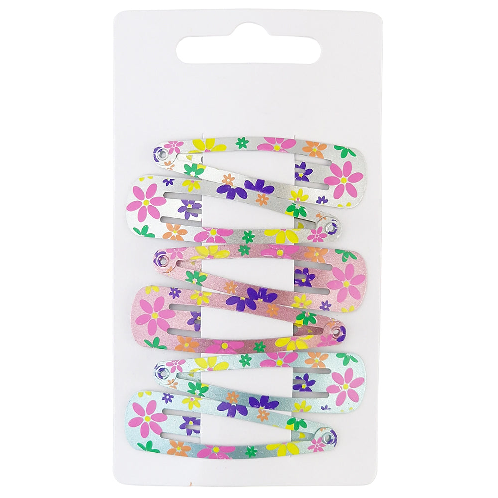 Pastel Floral Sleepies | Girls Hair Clips | 6 Pack | Mini Gift | Cracker Filler