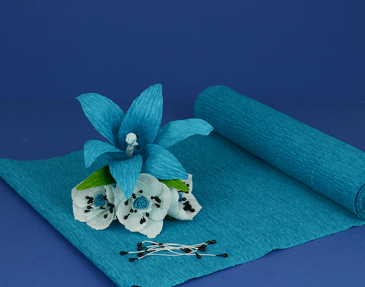 Turquoise Blue Floristry Crepe for Paper Flower Making Crafts