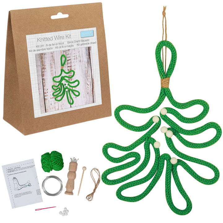 Mistletoe | French Knitting Wire Word Christmas Kit | With Knitting Dolly