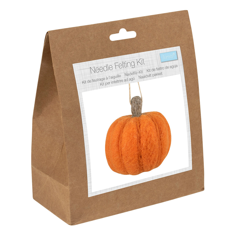 Halloween Pumpkin | Needle Felting Complete Craft Kit | 10cm Wide