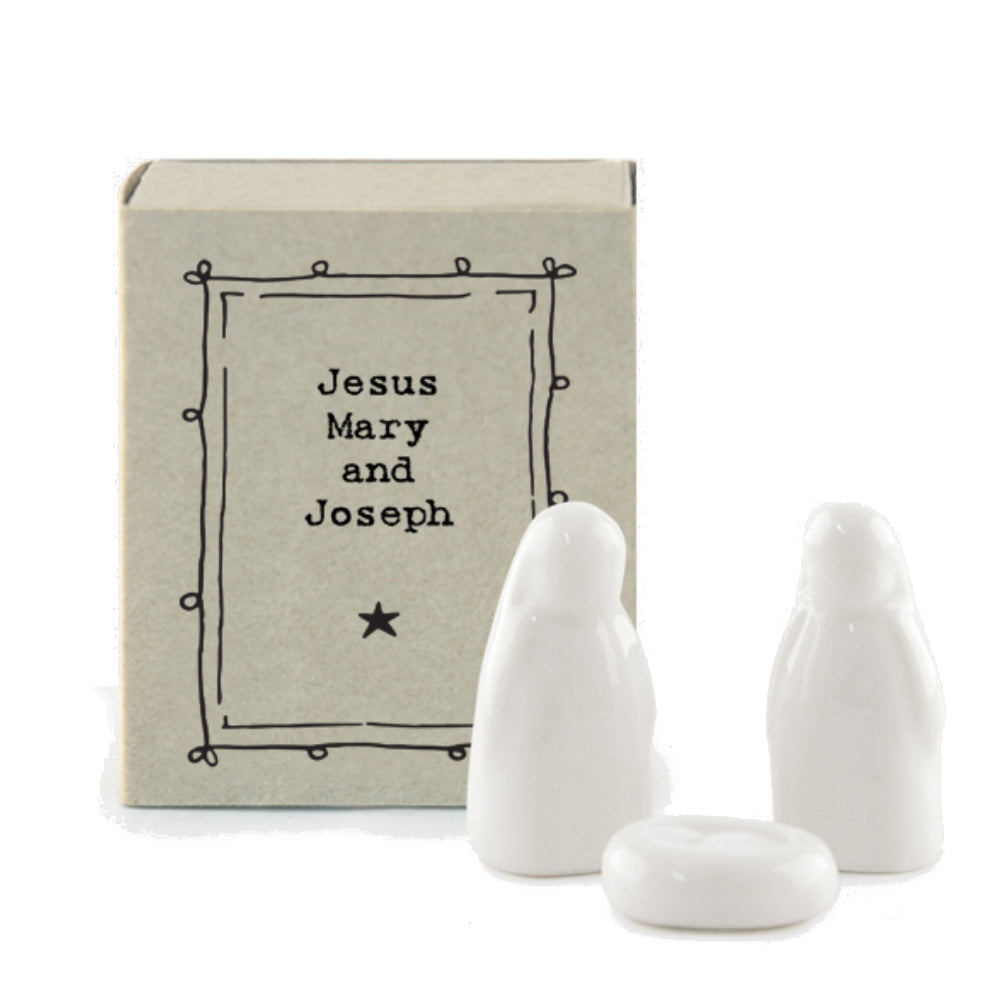 Mini Ceramic Nativity Ornament in a Gift Box | Cracker Filler Gifts