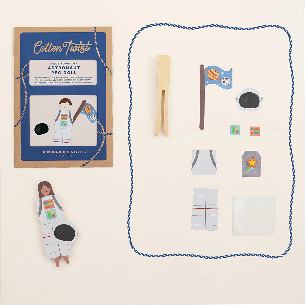 Make Your Own Astronaut Peg Doll | Complete Sustainable Craft Kit for Kids
