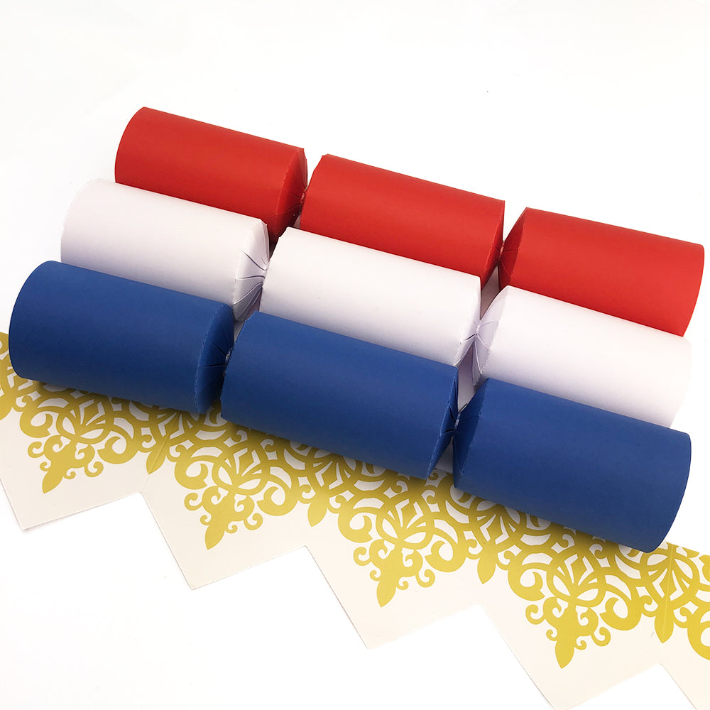 Patriotic Mix | Craft Kit to Make 12 Crackers | Recyclable | Optional Raffia